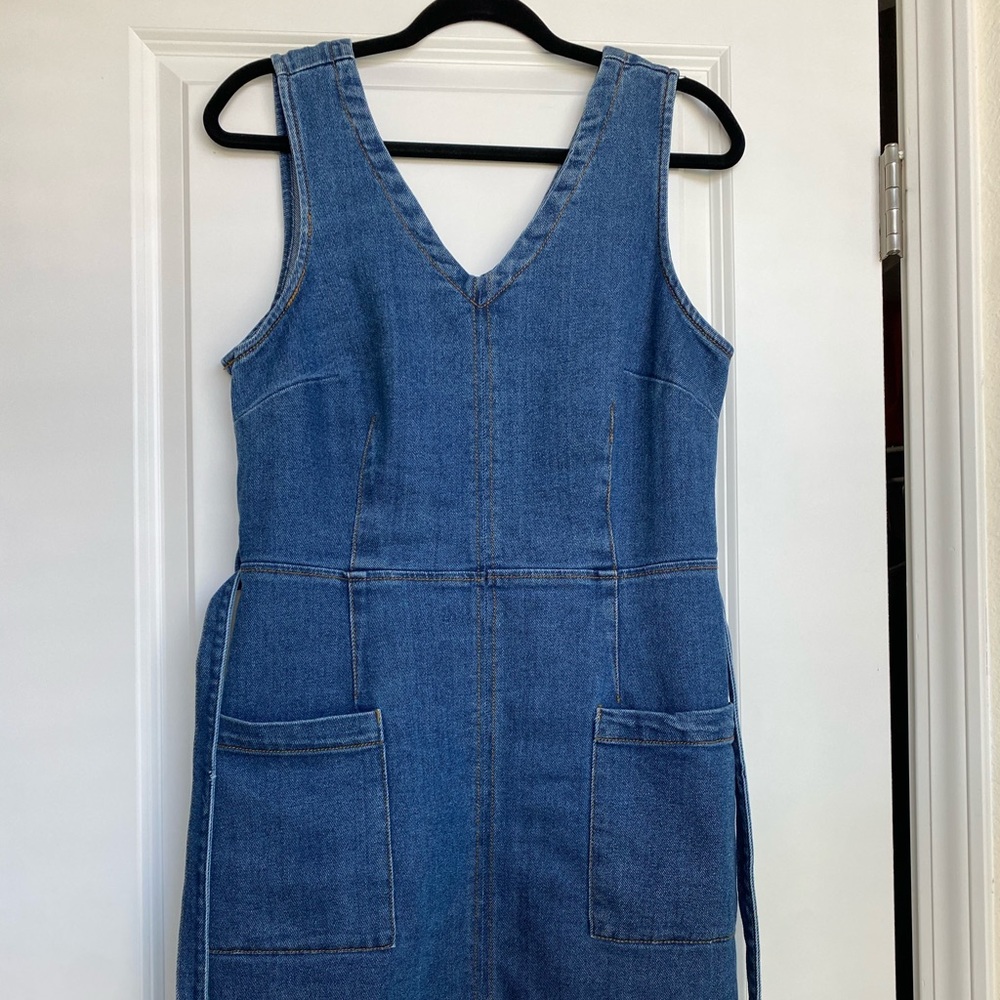 Universal thread denim overall dress